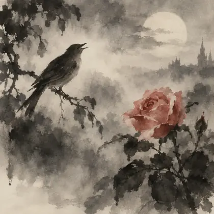 A Nightingale and a Rose - poem by - Alexander Pushkin