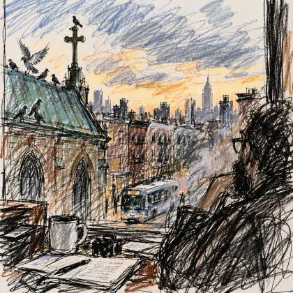 Fourth Floor, Dawn, Up All Night Writing Letters - poem by - Allen Ginsberg