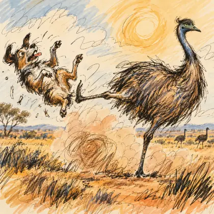 An Emu Hunt - poem by - Banjo Paterson