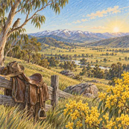 At the Melting of the Snow - poem by - Banjo Paterson