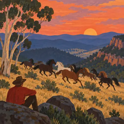 Brumby's Run - poem by - Banjo Paterson