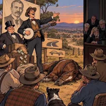 Gone Down - poem by - Banjo Paterson