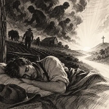 He Giveth His Beloved Sleep - poem by - Banjo Paterson