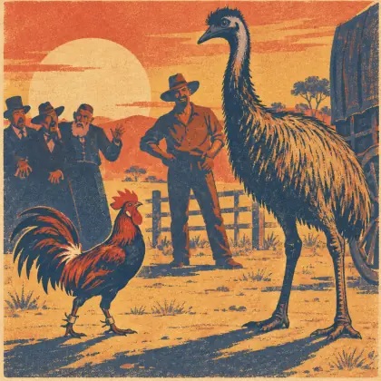 Saltbush Bill's Gamecock - poem by - Banjo Paterson