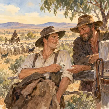 Saltbush Bill's Second Flight - poem by - Banjo Paterson