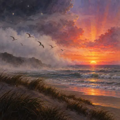 Sunrise on the Coast - poem by - Banjo Paterson