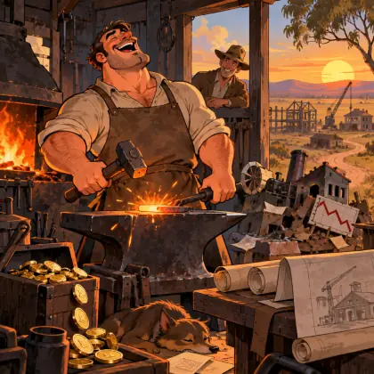 The Fitzroy Blacksmith - poem by - Banjo Paterson