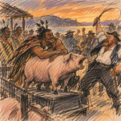 The Maori Pig Market - poem by - Banjo Paterson