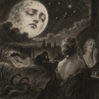 The Offended Moon - poem by - Charles Baudelaire