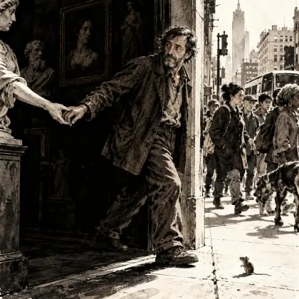 On Going Back to the Street After Viewing an Art Show - poem by - Charles Bukowski