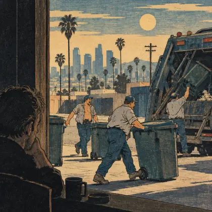 The Trash Men - poem by - Charles Bukowski
