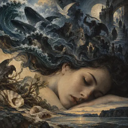 Into Her Lying Down Head - poem by - Dylan Thomas