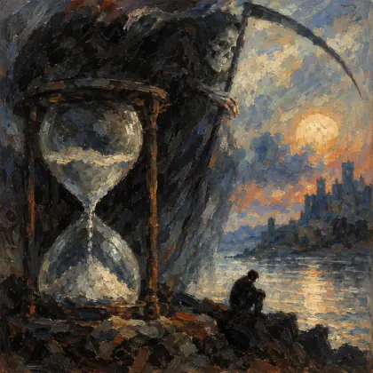 When, Like a Running Grave - poem by - Dylan Thomas