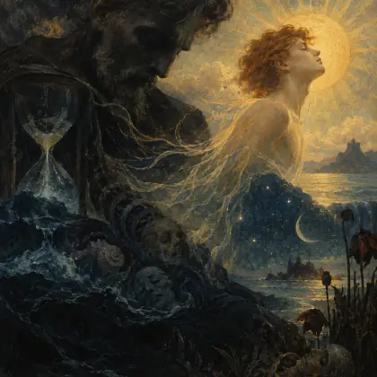 When Once the Twilight Locks No Longer - poem by - Dylan Thomas