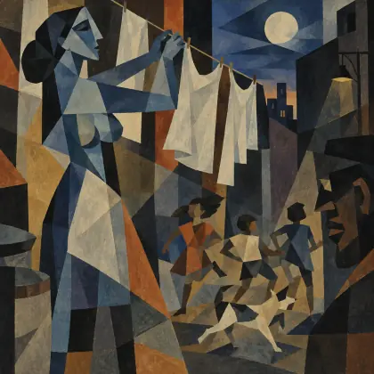 A Blue Woman with Sticking Out Breasts Hanging - poem by - E. E. Cummings