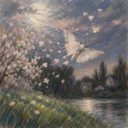 The Sky a Silver - poem by - E. E. Cummings
