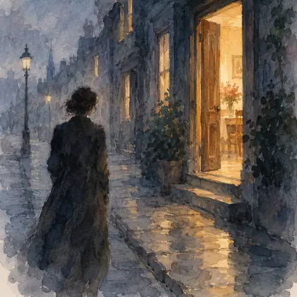A Door Just Opened on a Street - poem by - Emily Dickinson