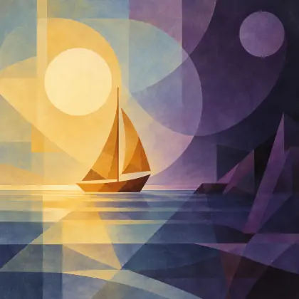 A Sloop of Amber Slips Away - poem by - Emily Dickinson
