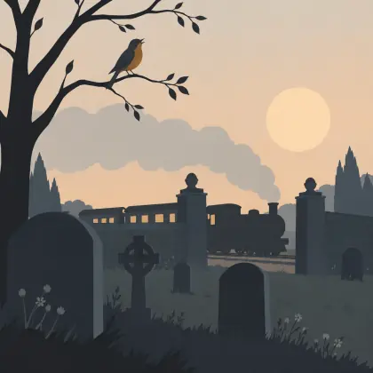 A Train Went Through a Burial Gate - poem by - Emily Dickinson