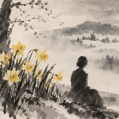 Absent Place an April Day - poem by - Emily Dickinson