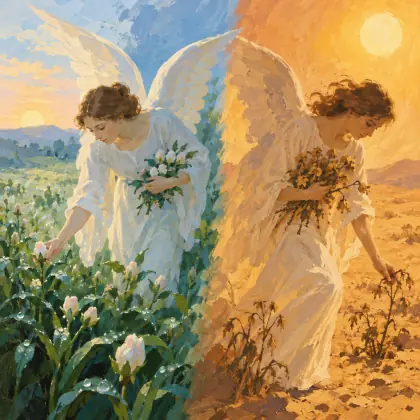 Angels, in the Early Morning - poem by - Emily Dickinson