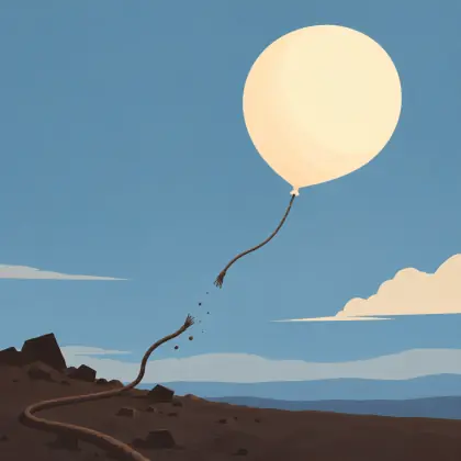 As from the Earth the Light Balloon - poem by - Emily Dickinson