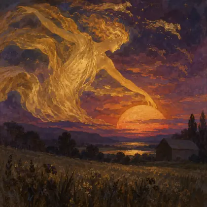 Blazing in Gold and Quenching in Purple - poem by - Emily Dickinson