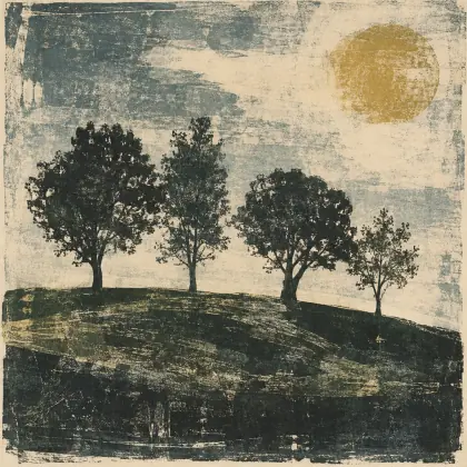 Four Trees Upon a Solitary Acre - poem by - Emily Dickinson