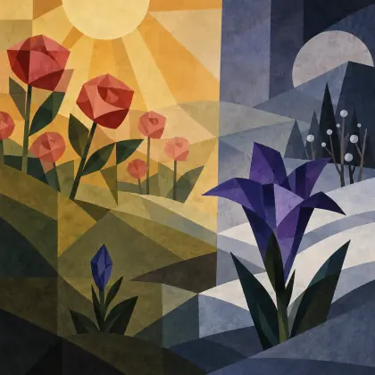 God Made a Little Gentian - poem by - Emily Dickinson