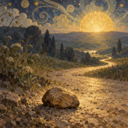 How Happy Is the Little Stone - poem by - Emily Dickinson