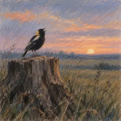 No Bobolink Reverse His Singing - poem by - Emily Dickinson