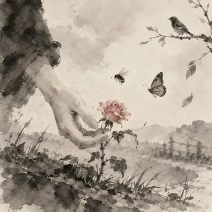 Nobody Knows This Little Rose - poem by - Emily Dickinson