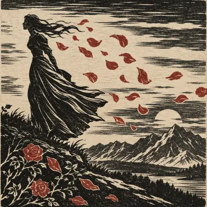 She Sped as Petals of a Rose - poem by - Emily Dickinson
