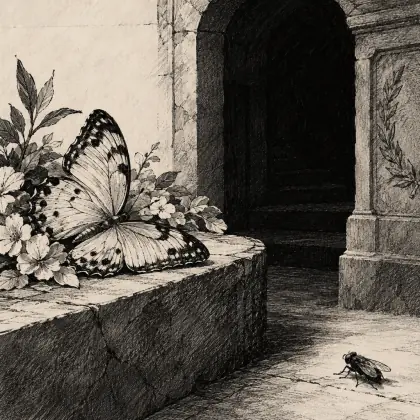 The Butterfly in Honored Dust - poem by - Emily Dickinson