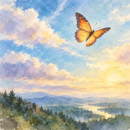 The Butterfly Upon the Sky - poem by - Emily Dickinson