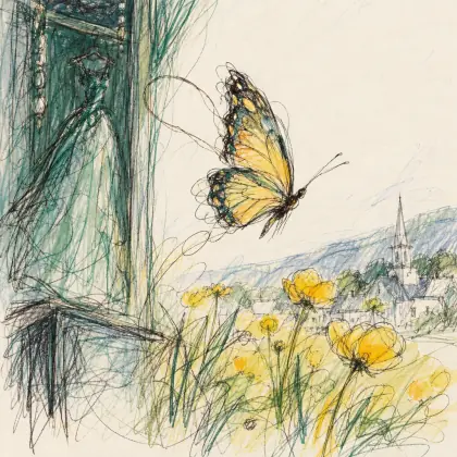 The Butterfly’s Assumption Gown - poem by - Emily Dickinson