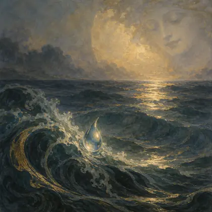 The Drop, That Wrestles in the Sea - poem by - Emily Dickinson