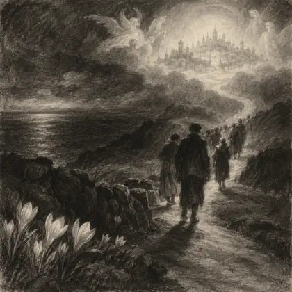 The Feet of People Walking Home - poem by - Emily Dickinson