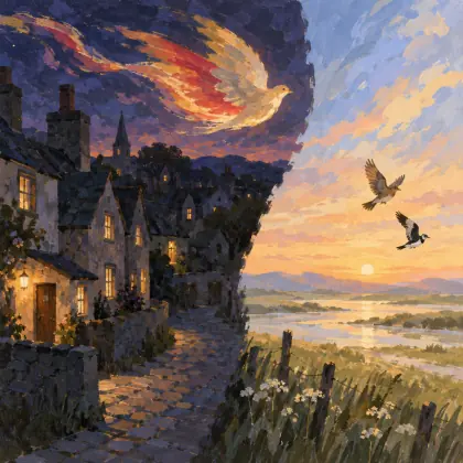 The Guest Is Gold and Crimson - poem by - Emily Dickinson