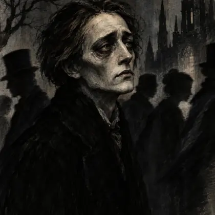 The Hollows Round His Eager Eyes - poem by - Emily Dickinson
