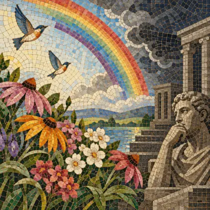 The Rainbow Never Tells Me - poem by - Emily Dickinson