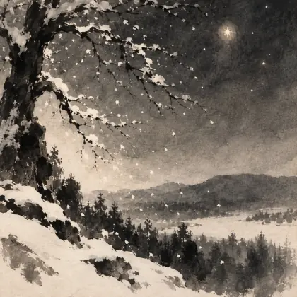 The Snow That Never Drifts - poem by - Emily Dickinson