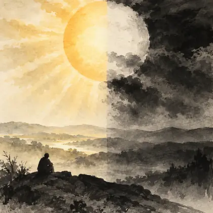 The Sun Is Gay or Stark - poem by - Emily Dickinson