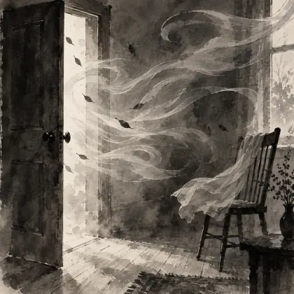 The Wind Tapped Like a Tired Man, - poem by - Emily Dickinson