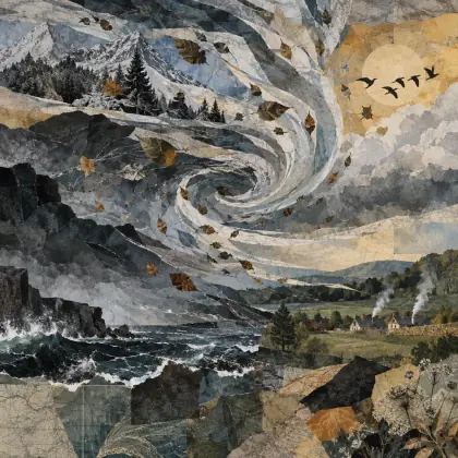 The Wind Took Up the Northern Things - poem by - Emily Dickinson