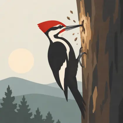 The Woodpecker - poem by - Emily Dickinson