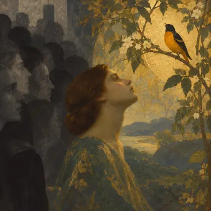 To Hear an Oriole Sing - poem by - Emily Dickinson