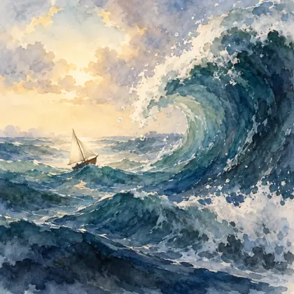 Twas Such a Little Little Boat - poem by - Emily Dickinson