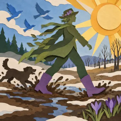 We Like March, His Shoes Are Purple, - poem by - Emily Dickinson