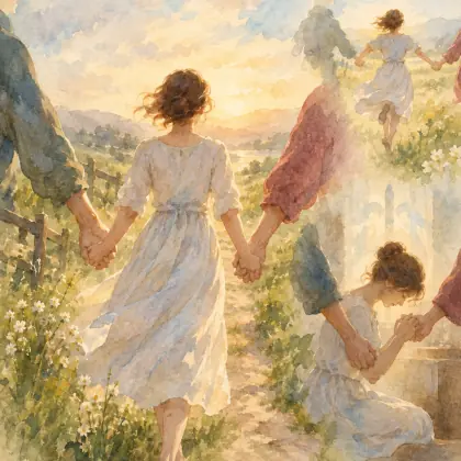 When Katie Walks, This Simple Pair Accompany Her Side - poem by - Emily Dickinson